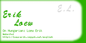 erik loew business card